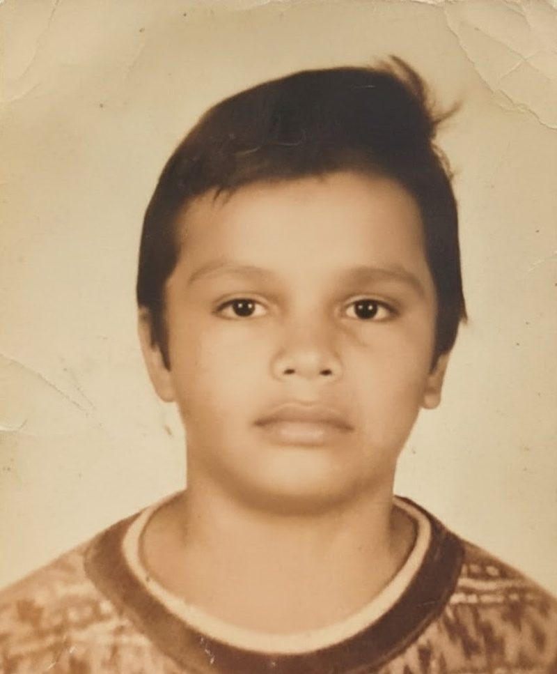 A childhood portrait of Nery in Guatemala